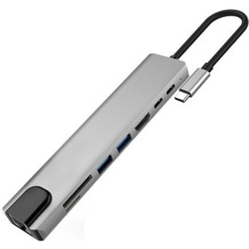 Resim Kelepir Fırsatlar 8 In 1 Ethernet Sd Usb Type C Hub Hdmı Girişli Macbook Çevirici Chromebook Dell Huawei Lg 