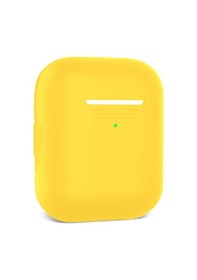 Resim Wozlo Apple Uyumlu AirPods 1. Ve 2. Nesil Silikon Koruma Kılıfı - Silikon Koruyucu Kılıf - Sarı 