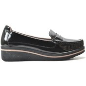 Resim Beety 23bk01 Deri Rugan Siyah Loafer Günlük Kadın Ayakkabı Siyah 