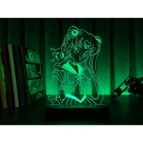 Resim Genel Markalar Renkli Anime Masa Lambası Usagi Tsukino Sailor Moon Tarzı Dekorasyon 