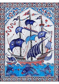 Resim Can Seramik - 60x80 CM El Dekoru İznik Çini Pano 
