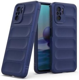 Resim Xiaomi Redmi Note 10 Kılıf Kamera Korumalı İçi Kadife Yumuşak Silikon Kapak + Ekran Koruma Lacivert 