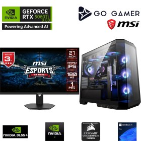 Resim Go Gamer GA759DP Amd Ryzen 7 7700 / 128GB Ddr5 6000MHZ / 2tb Nvme SSD 6000-5000MB-SN / Rtx 5060TI 8gb / 240MM Sıvı Soğutma / Msı 27" 180Hz. / Windows 11 Pro Masaüstü Bilgisayar 