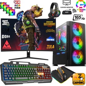 Resim Zeiron RX35 Intel Core I5-12400F 16 GB Ram 512 GB M.2 Nvme SSD 8gb 256BIT RX580 24" 165Hz Oyuncu Masaüstü Bilgisayar 