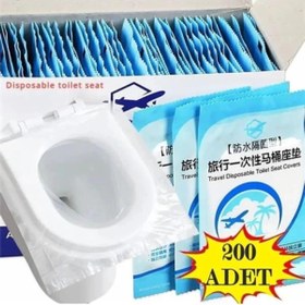 Resim AyrStore 200 Adet Tek Kullanımlık Klozet Örtüsü Klozet Poşeti Klozet Kapak Örtüsü Dispenseri 