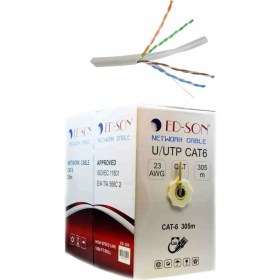 Resim Edson Cat6 Kablo Ethernet Modem Ağ Internet 23 Awg Cat 305 mt 