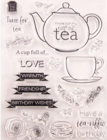 Resim Kahve Çay Bardağı Şeffaf Silikon Şeffaf Pullar Mühür Dıy Scrapbooking Fotoğraf Albümü Duvar Süsü İçecek Çiçek Vazo İsteyen Şişe No.14-kettle Pot 