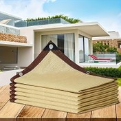 Resim Kamp, Bahçe ve Dış Mekan Kullanımı için Dayanıklı Kalın UV Dirençli Gölgelik Kumaş - PVC Çerçeveli Sarı PE Kumaş, Hayvan Deseni, Su Geçirmez Değil, Sera Güçlendirme Halkaları, Bitki Örtüsü, Güneşlik Yelkeni, Sera Güçlendirme Halkaları Dahil 