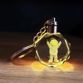 Resim Kristal Renk Değiştiren Astronot Anahtarlık 