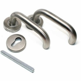 Resim Arpat Paslanmaz Baston Rozetli Kapı Kolu İnox Yale 