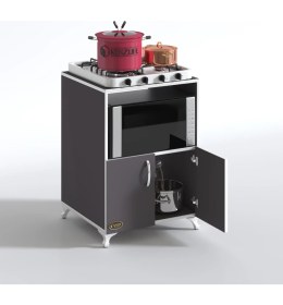 Resim Kenzlife ocak dolabı aysu gri 85x60x57 mutfak modül 