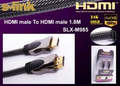 Resim S-LINK SLX-M985 Metal Altın Uçlu HDMI M/HDMI M 1,8MT Kablo 