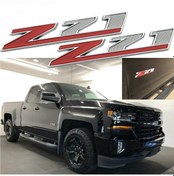 Resim Chevrolet Silverado Z71 Off Road Çamurluk Yanı 3M Krom Metal Logo (547312355) 