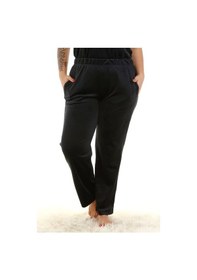Resim Myline Kadife Beli Lastikli Cepli Pijama Alt 