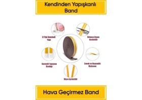Resim Trend Kapı Pencere Bandı Fitili Yapışkanlı Soğuk Izolasyon Bant 5x2=10 Metre (Kahverengi) 