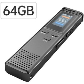 Resim K66 Ses Kayıt Cihazı: 64gb Dahili Hafıza, 288 Saat Kayıt, Renkli Tft Ekran, Yüksek Kaliteli Ses Kaydı, Şarj Edilebilir Pil 