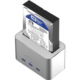 Resim Codegen Alüminyum Usb3.0 3.5"-2.5" Hdd Sata 3 Port Usb Hub Dock 
