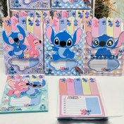 Resim Disney Stitch Yapışkan Not Defteri, 1 Adet, Sevimli Karikatür Dikdörtgen Kağıt Not Defteri, Yeniden Kullanılabilir Yapışkan Notlar, Buzdolabı Manyetik Mesaj Defteri 