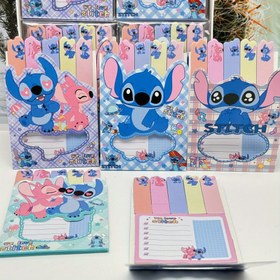 Resim Disney Stitch Yapışkan Not Defteri, 1 Adet, Sevimli Karikatür Dikdörtgen Kağıt Not Defteri, Yeniden Kullanılabilir Yapışkan Notlar, Buzdolabı Manyetik Mesaj Defteri 