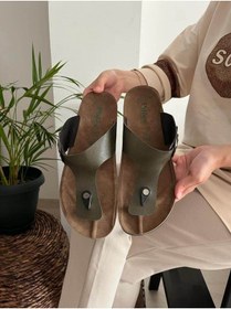 Resim Behtah Kundura Ortopedik Çok Rahat Erkek Parmak Arası Terlik İş Günlük Sahil Plaj 