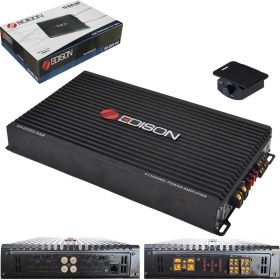Resim Edison ED-2000.4AB Oto Anfi Stereo 4X200 Watt 4 Kanal Bass Kontrol 
