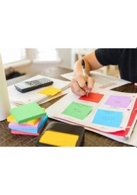 Resim Yeşil Kare Şekilli Posit Yapışkanlı Not Kağıdı Pos İt 76x76 Mm - 1 Adet 