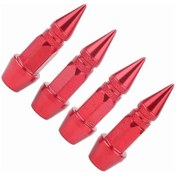 Resim Moveevo Alüminyum Alloy Araba Bisiklet Lastik Ventil Kapağı - Toz Koruyucu, Kolay Kurulum, 4 Adet Kırmızı 