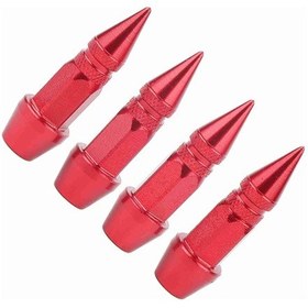 Resim Moveevo Alüminyum Alloy Araba Bisiklet Lastik Ventil Kapağı - Toz Koruyucu, Kolay Kurulum, 4 Adet Kırmızı 