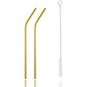 Resim Mithra Life 2 Adet Metal Paslanmaz Gold Pipet ve Temizleme Fırçası MIT1217 