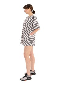 Resim Inguz Stripe %100 Pamuk Şort Tulum Siyah - Beyaz 