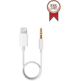 Resim Torima Lightning To 3.5 mm Aux Dönüştürücü Kablo Beyaz 