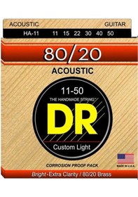 Resim Dr Ha-11 Hi-beam 80/20 Akustik Gitar Teli Custom Light 11-50 