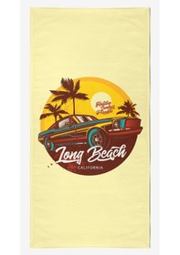 Resim Vevien Tong Beach Car Dijital Baskılı Plaj Havlusu Sarı 75x150 Cm 