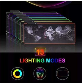 Resim Büyük Rgb Mousepad Ve Klavye Pad Mavi Altıgen Desenli Blue Hex Tasarım Işıklı 70cm X 30cm Mouse Pad 