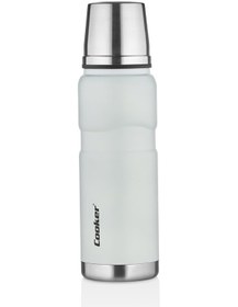 Resim 500 Ml Çift Kat Sızdırmaz Paslanmaz Çelik Termos 12 Saat Sıcak, 24 Saat Soğuk Koruma - Beyaz Beyaz 