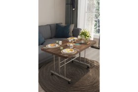 Resim Avenza Living tekerlekli Masa Orta Sehpa En 70 Boy 110 Yükseklik 58 Metal Ayaklı 