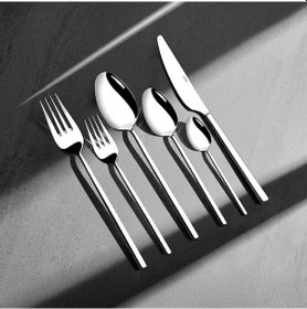 Resim Nehir Gloria Sade 6 Kişilik 36 Parça Çatal Kaşık Bıçak Takımı Çelik 