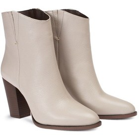 Resim Deery Hakiki Deri Bej Rengi Kadın Bot Bej (539805716) Bej 