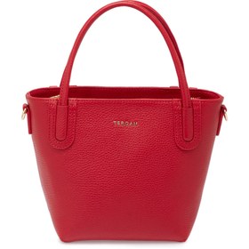Resim Kırmızı Deri Kadın El Çantası - S25Y1BC80360-B68 