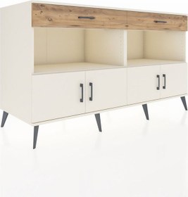 Resim Kronos Konsol 2 Raflı 2 Çekmeceli 4 Kapaklı 176x59x99 Aytaşı-ayta Aytaşı-aytaşı/çam 