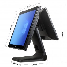 Resim Tiwox TP-4950D, Intel i5 5.Nesil, 18.5" Ekran, 8GB Ram, 128GB SSD, Endüstriyel, Dokunmatik Pos PC (çift ekran) 
