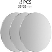 Resim GongtuShop 3 Adet Gümüş 35X35 Stili 5 Adet Metal Plaka Etiket Disk Demir Levha Mıknatıs Cep Telefonu Tutucu Için Manyetik Araç Telefonu Standı Sahipleri Mıknatıs Değil (Yurt Dışından) 