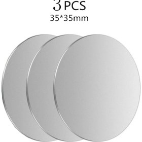 Resim GongtuShop 3 Adet Gümüş 35X35 Stili 5 Adet Metal Plaka Etiket Disk Demir Levha Mıknatıs Cep Telefonu Tutucu Için Manyetik Araç Telefonu Standı Sahipleri Mıknatıs Değil (Yurt Dışından) 