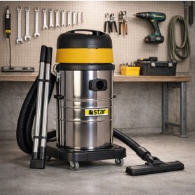 Resim STAR MAKİNA Islak ve Kuru Elektrikli Süpürge 603 WD Metal Üç Motorlu 