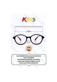 Resim Focus On KS001-C1S-EKRAN Siyah Kırmızı 2-5 Yaş Mavi Işık Filtreli Çocuk Ekran Gözlüğü 
