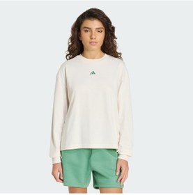 Resim Adidas Hz0862 W 3ss Gfx Ls2 Kadın Tişört Bej 