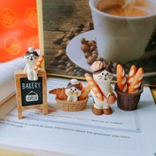 Resim Reçine Kedi Figürin, Fırın Tabelası ile, Minyatür Japon Stili Kedili Sahne Dekoru, El Yapımı Koleksiyonluk, Noel, Cadılar Bayramı, Şükran Günü, Yeni Yıl, Sevgililer Günü için Elektrik Gerektirmez 