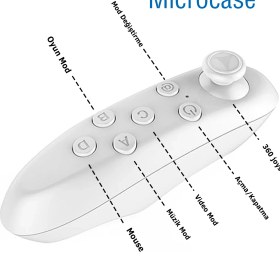 Resim Microcase Vrpark V7 3D Sanal Gerçeklik Gözlüğü Kablosuz Bluetooth Kumanda ile Uyumludur AL4749 