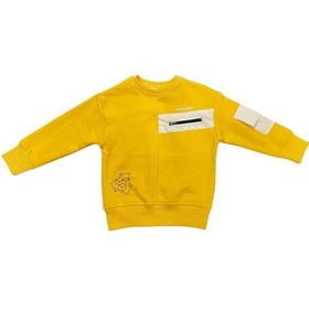 Resim Escabel Erkek Çocuk İçi Şardonlu Tek Cep Aksesuarlı Beli Kalın Lastikli Sweatshirt-11019-hardal Hardal 