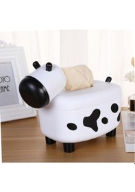 Resim Mıknatıslı Tuzluk Ve Peçetelik Sevimli İnek Figürlü Renkli 